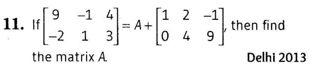 Matrices (Important Questions) Class 12th 2019