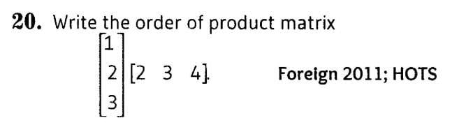 Matrices (Important Questions) Class 12th 2019