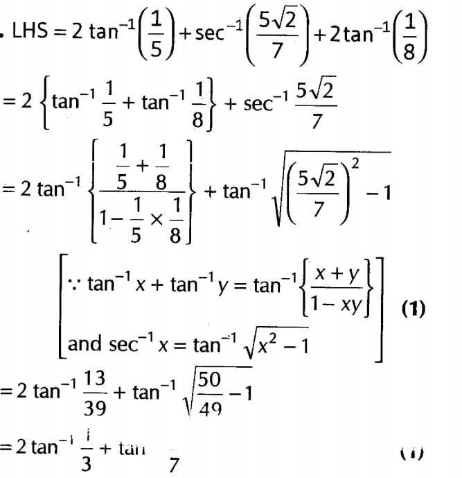 Inverse Of Trigonometric Functions (Important Questions) Class12th 2019 - CBSE/Schools