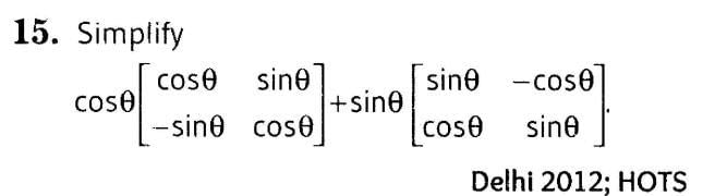 Matrices (Important Questions) Class 12th 2019