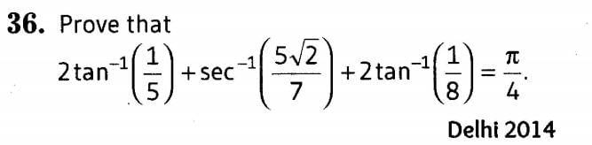 Inverse Of Trigonometric Functions (Important Questions) Class12th 2019 - CBSE/Schools