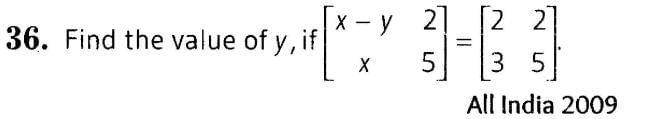 Matrices (Important Questions) Class 12th 2019