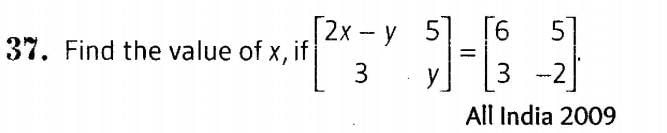 Matrices (Important Questions) Class 12th 2019