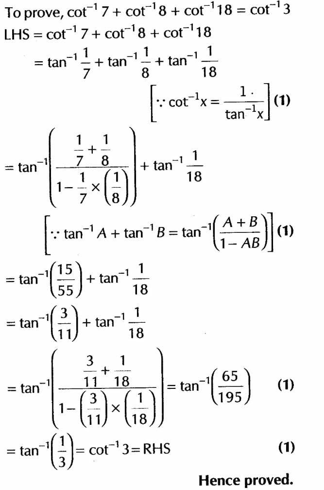 Inverse Of Trigonometric Functions (Important Questions) Class12th 2019 - CBSE/Schools