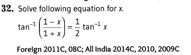 Inverse Of Trigonometric Functions (Important Questions) Class12th 2019 - CBSE/Schools