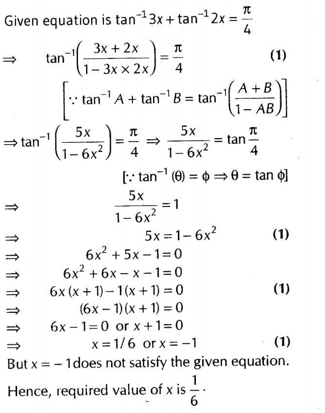Inverse Of Trigonometric Functions (Important Questions) Class12th 2019 - CBSE/Schools