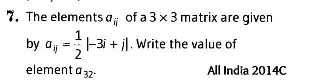 Matrices (Important Questions) Class 12th 2019