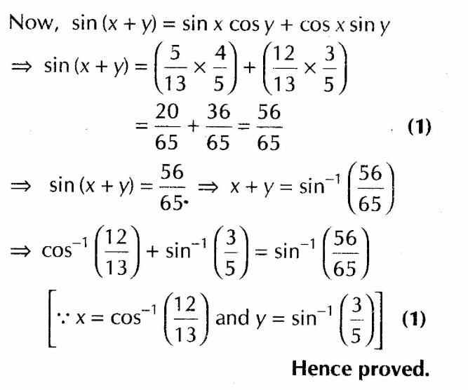 Inverse Of Trigonometric Functions (Important Questions) Class12th 2019 - CBSE/Schools