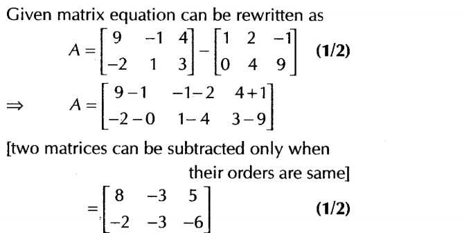 Matrices (Important Questions) Class 12th 2019