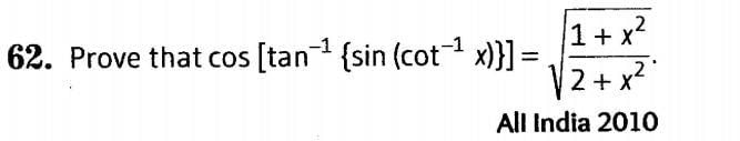 Inverse Of Trigonometric Functions (Important Questions) Class12th 2019 - CBSE/Schools