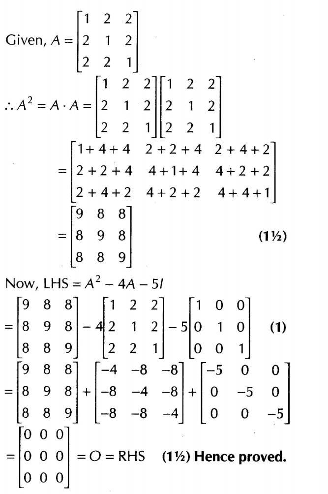 Matrices (Important Questions) Class 12th 2019