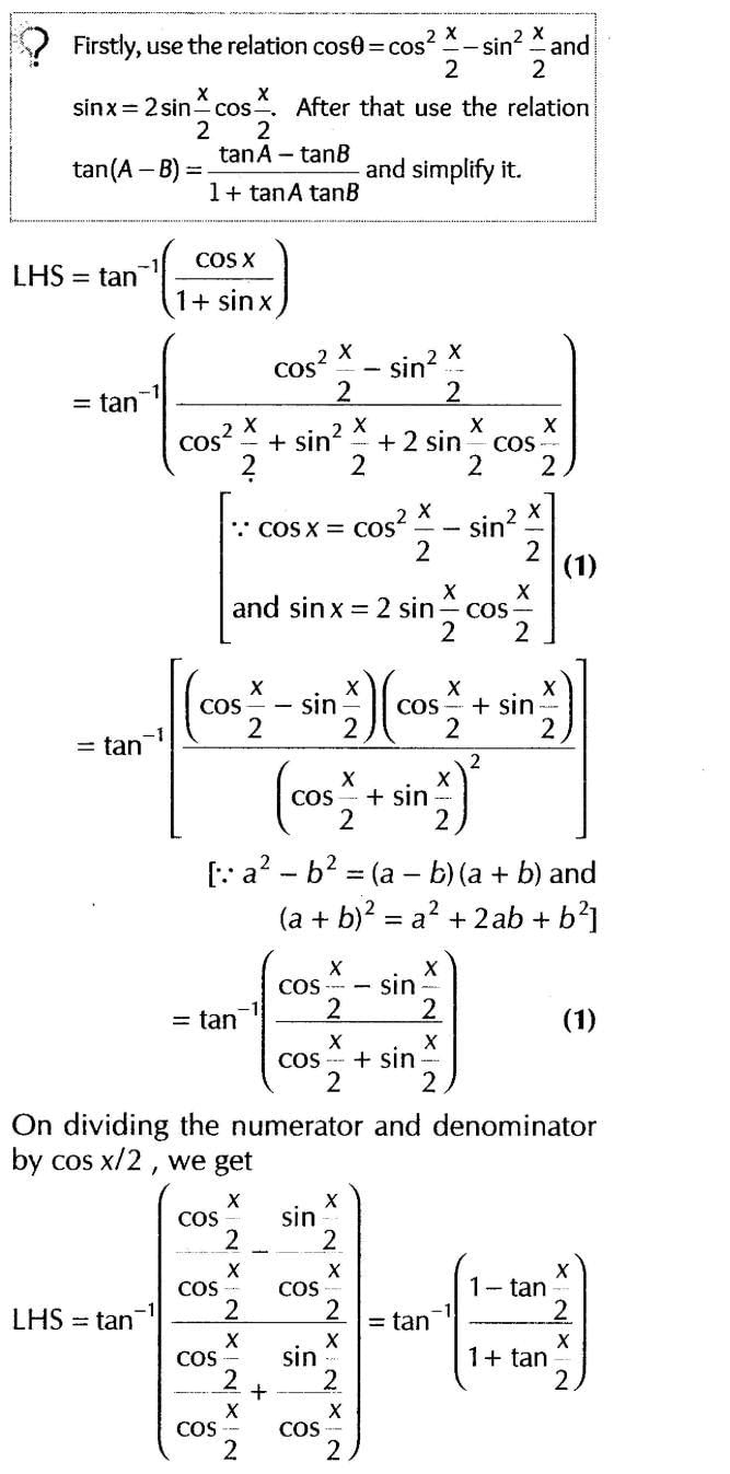 Inverse Of Trigonometric Functions (Important Questions) Class12th 2019 - CBSE/Schools