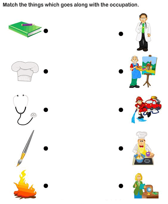 Worksheet: People Who Help Us | EVS for LKG