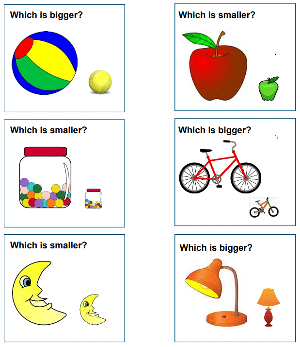 Worksheet: Big - Small | Maths for LKG