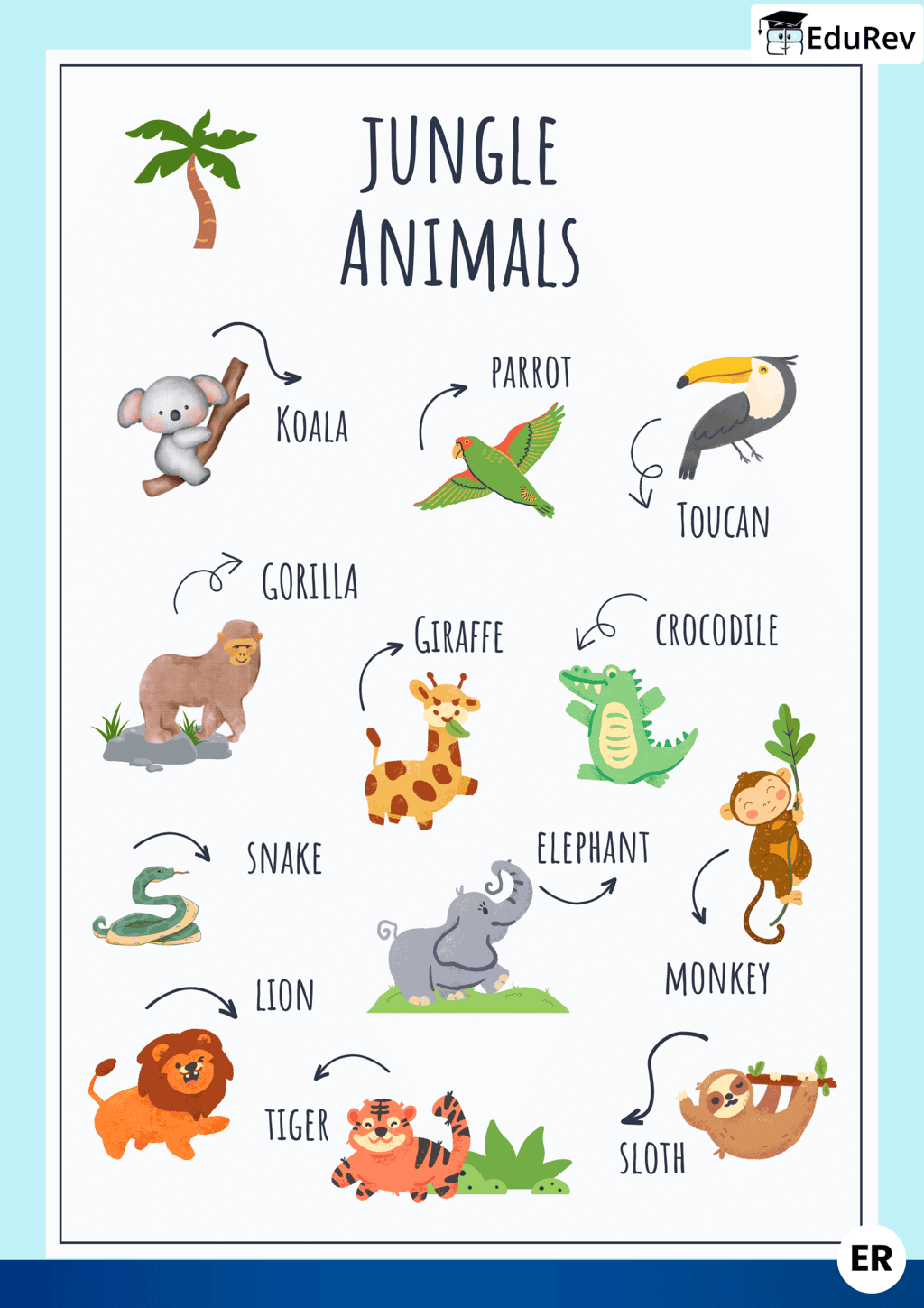 Let`s Learn: Jungle Animals | English for LKG