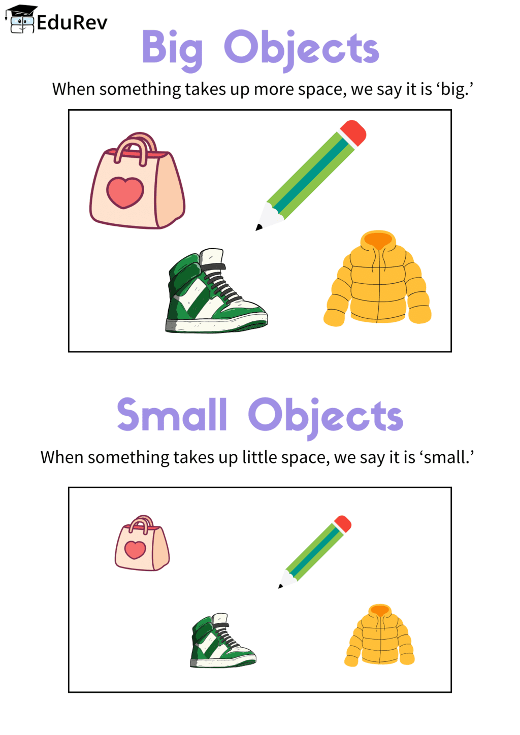 Printable Poster: Big and Small | Maths for LKG