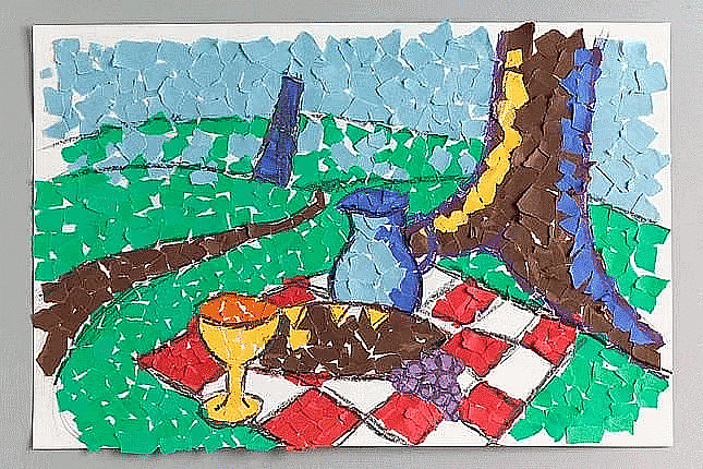 Craft Ideas: Parisian Picnic Landscape Art | Hands on Art & Craft - Class 1