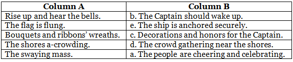 Worksheet with Solutions: O Captain! My Captain! Class 8 Worksheet English