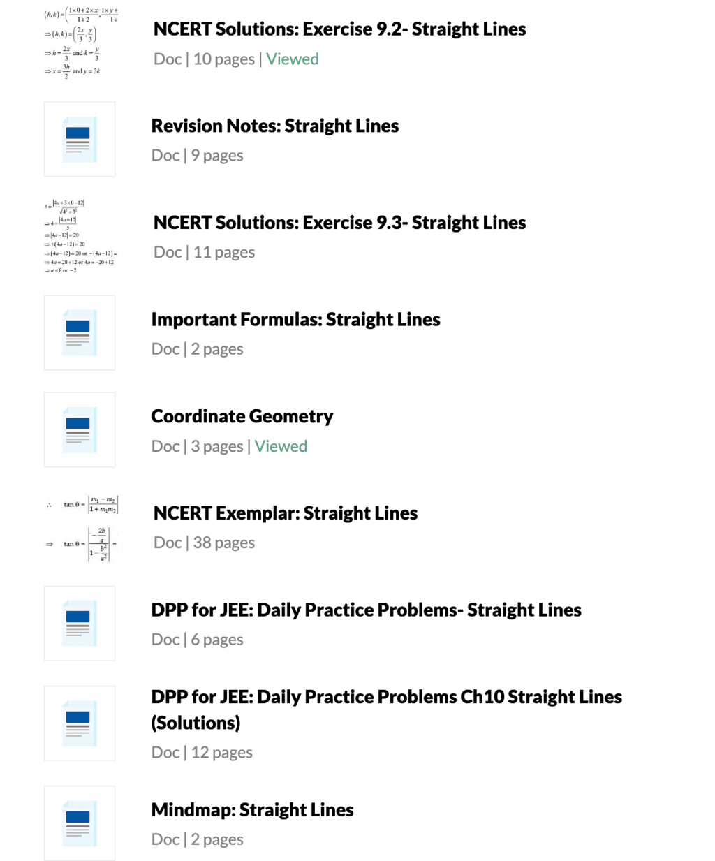 All types of documents available on EduRev 