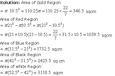 Exercise 1 - Chapter 12 - Areas Related to Circles, Class 10, Maths
