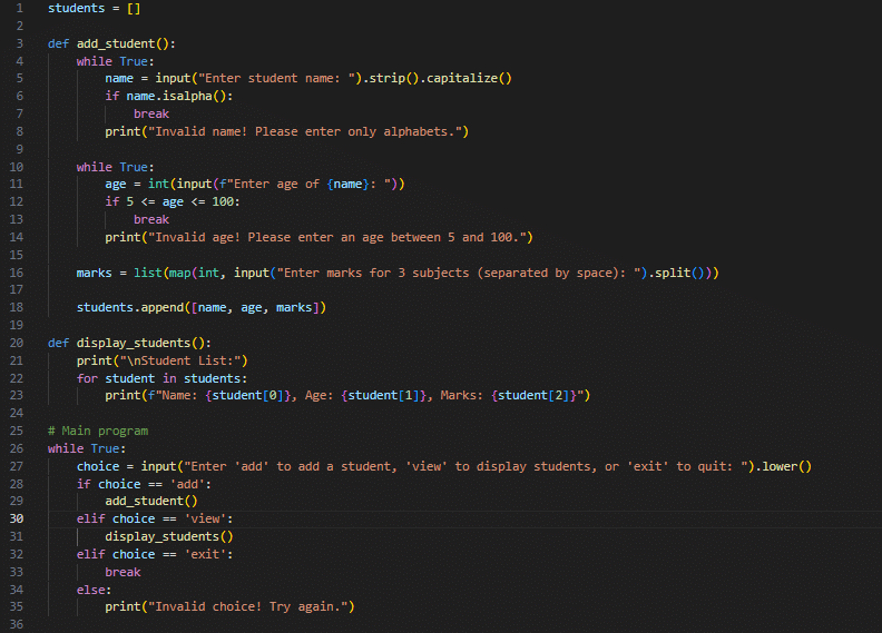 Project Solutions: Student Management System P5 - Basics of Python ...