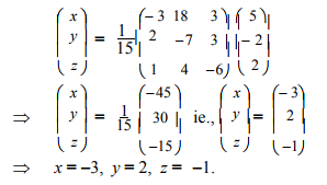 Solution of Linear Equations - Matrices and Determinants, Business Mathematics & Statistics | Business Mathematics and Statistics - B Com