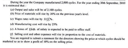 Calculation of Tender or Quotation - Overheads, Cost Accounting - B Com