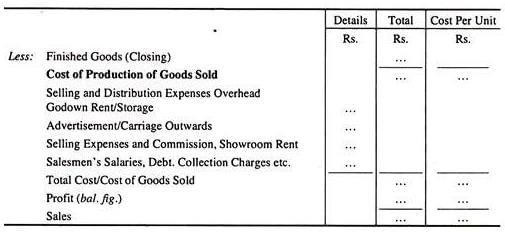 Simple Cost Sheet - Overheads | Cost and Management Accounting for CA Intermediate