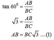 NCERT Solutions for Class 10 Maths Chapter 9 - Some Applications of Trigonometry (Exercise 9.1)