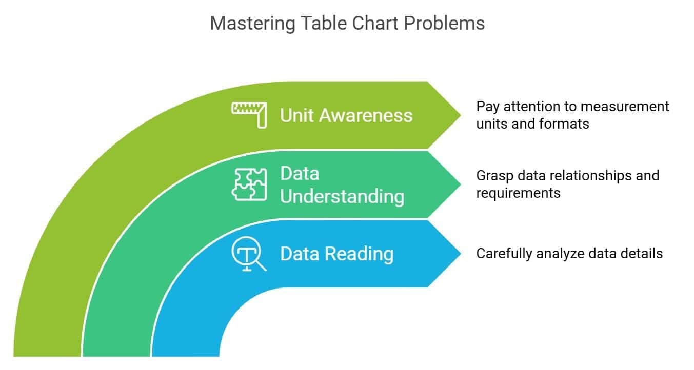 Tips on Solving Table Chart Problems