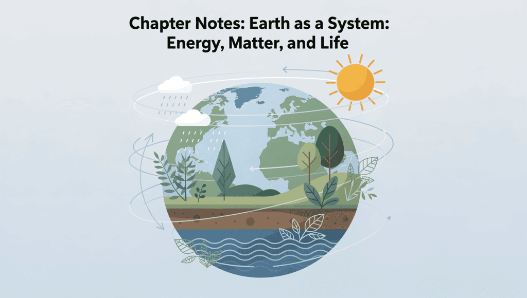 Chapter Notes: Earth as a System: Energy, Matter, and Life