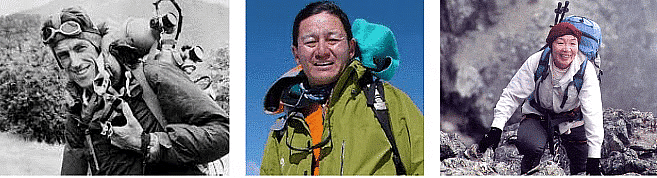 Edmund Hillary, Tenzing Norway and Junko Tabei