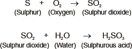 Reaction of non- metals with water