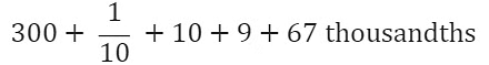 Decimals Class 3 Worksheet Maths