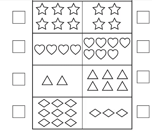 Worksheet: Compare in a Mixed Group | Maths for LKG