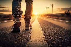 Walking on Road