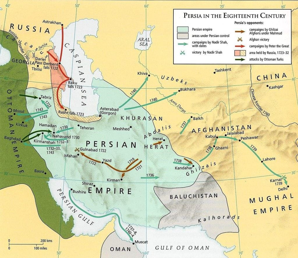 Nader Shah`s empire 