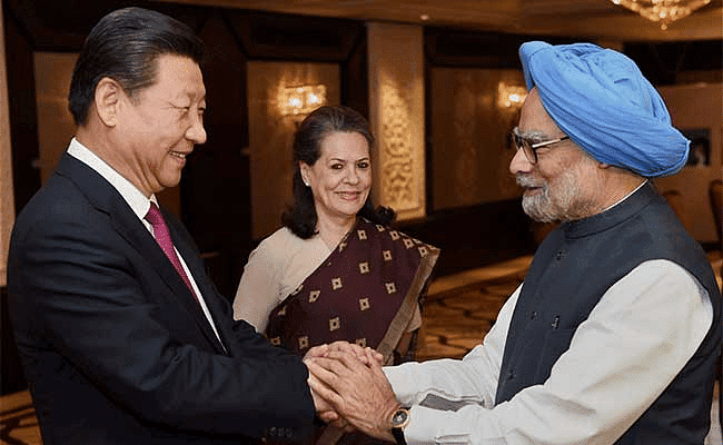 Manmohan Singh with Xi Jinping 