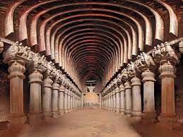 Karla Caves at Karli near Lonavala, Maharashtra. 