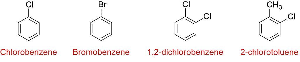 Examples of Haloarenes