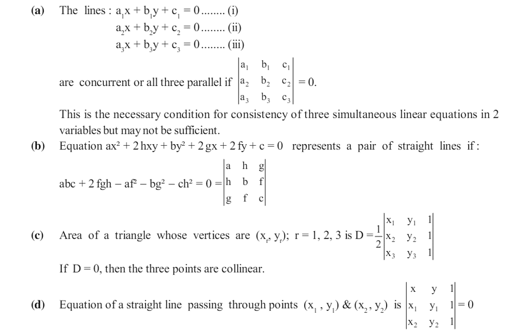 Notes: Determinant | Mathematics (Maths) for JEE Main & Advanced