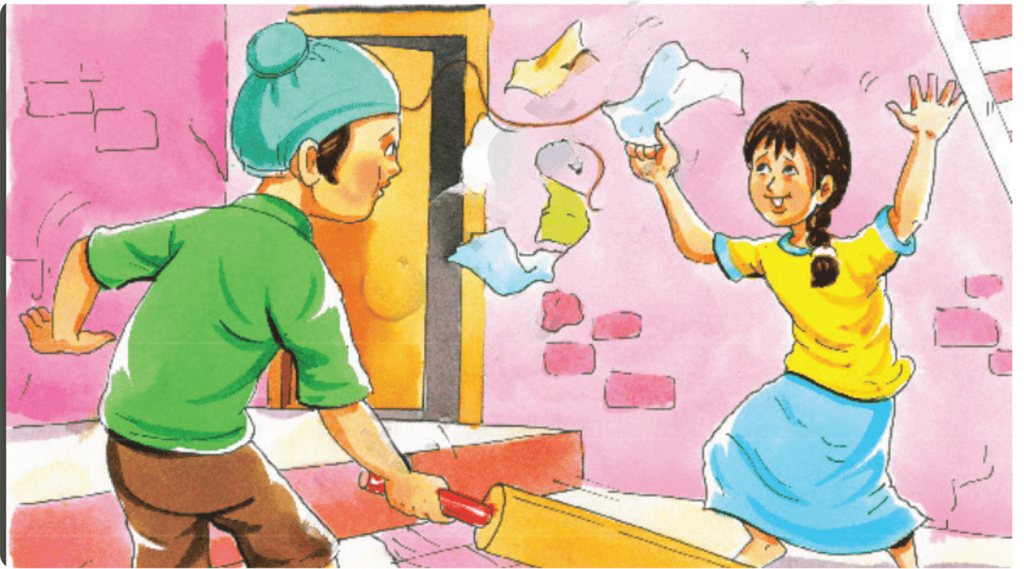 The ball opened&nbsp;up and scattered in the air! Babli jumped and caught a piece of rag. She jumped and shouted,&nbsp;“OUT! OUT!”