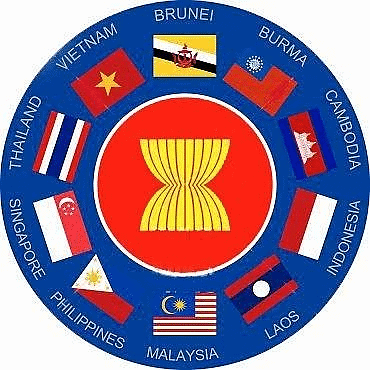 ASEAN Emblem with ten nations