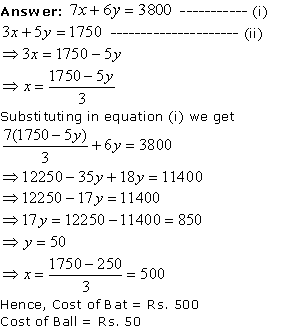 Pair of Linear Equations In Two Variables Notes - Class 9
