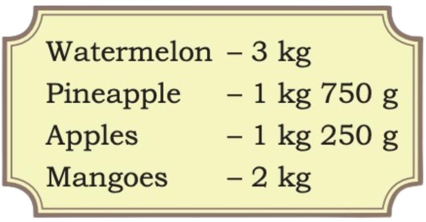 Weight and Capacity Chapter Notes | Mathematics (Maths Mela) Class 5 - New NCERT