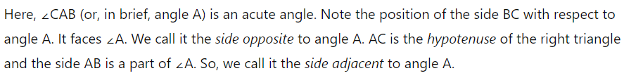 Introduction to Trigonometry Class 10 Notes Maths Chapter 8
