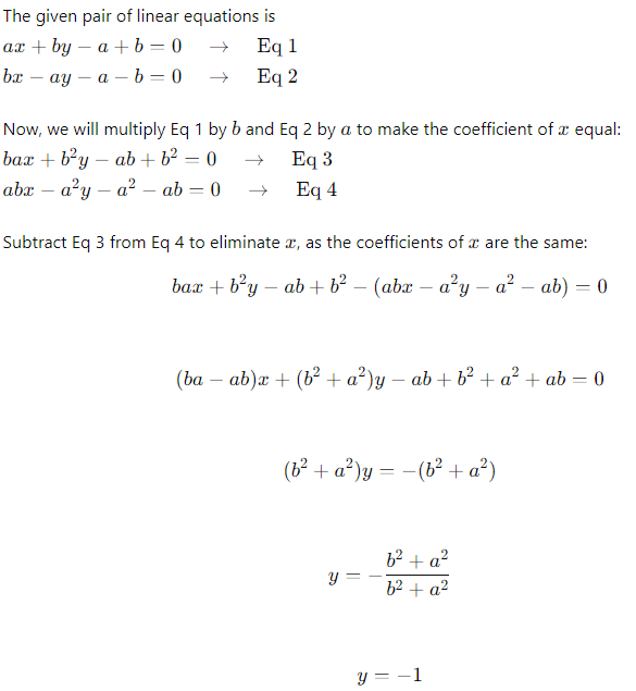 Pair of Linear Equations in two Variables Class 10 Notes Maths Chapter 3