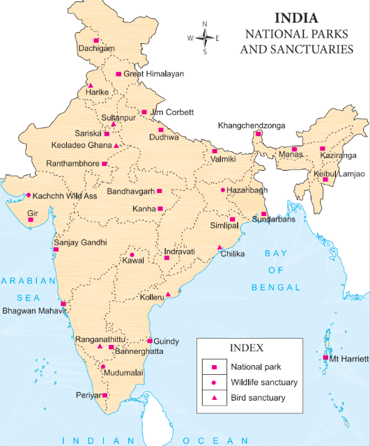 National Parks and Sanctuaries in India