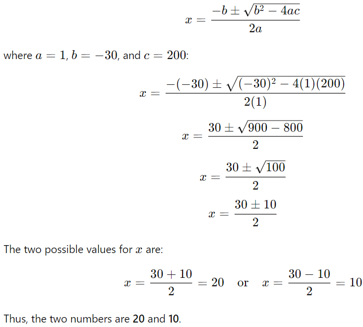 Unit Test (Solutions): Quadratic Equations | Mathematics (Maths) Class 10