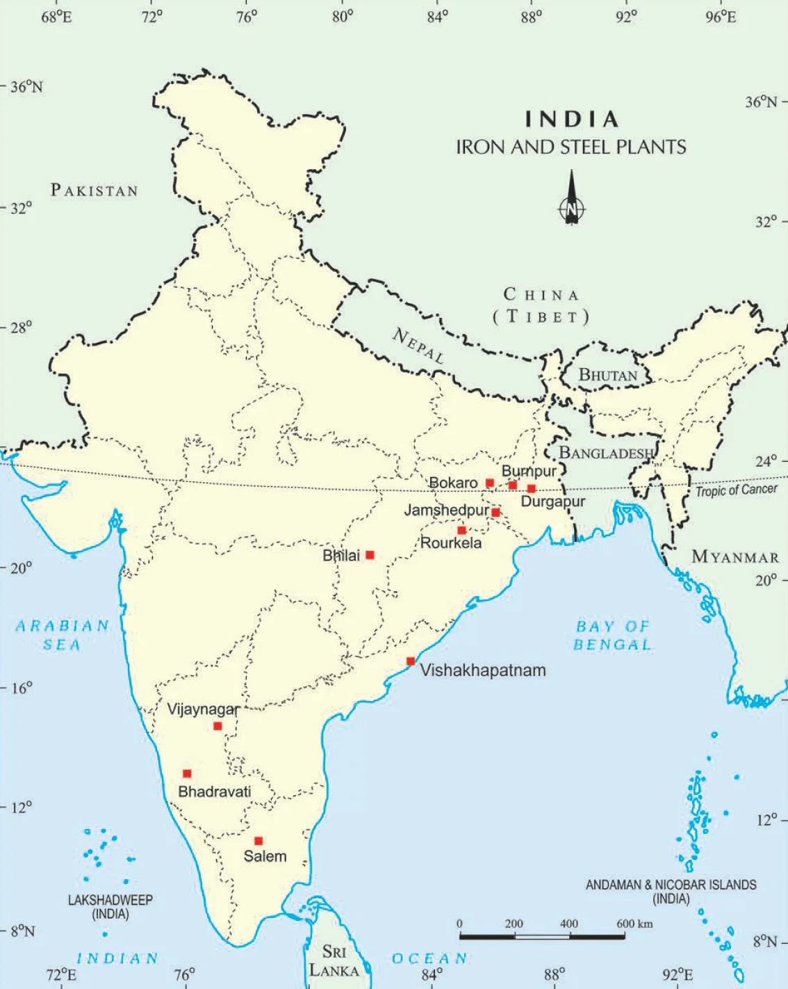 India: Iron and Steel Plants